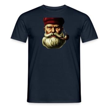alter Seemann mit Bart, Pfeife Segler segeln Meer - Männer T-Shirt - Navy - Vorne - AI Model Male 178 light (178cm)