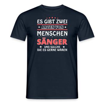 Cadeau Chanteur - Deux Types de... Concevoir - T-shirt homme - marine - Devant - AI Model Male 178 light (178cm)