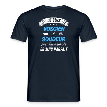 Je suis vosgien et soudeur je suis parfait - T-shirt homme - marine - Devant - AI Model Male 178 light (178cm)