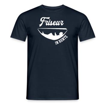 Friseur Rente Rentner Frisör Ruhestand Coiffeur - Männer T-Shirt - Navy - Vorne - AI Model Male 178 light (178cm)