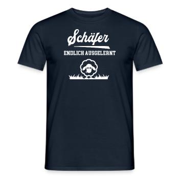 Schäfer Endlich Ausgelernt Lehrling Azubi Lehre - Männer T-Shirt - Navy - Vorne - AI Model Male 178 light (178cm)