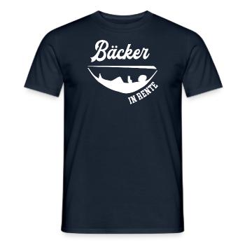 Bäcker Rente Rentner Bäckerei Ruhestand - Männer T-Shirt - Navy - Vorne - AI Model Male 178 light (178cm)