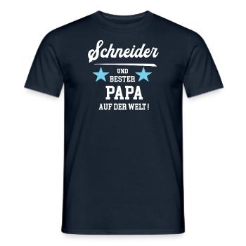 Schneider Bester Papa Vatertag Geburtstag - Männer T-Shirt - Navy - Vorne - AI Model Male 178 light (178cm)