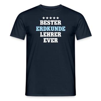 Bester Erdkunde Lehrer Geologe Geographie Dozent - Männer T-Shirt - Navy - Vorne - AI Model Male 178 light (178cm)