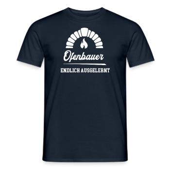 Ofenbauer Ausgelernt Azubi Ofenbau Ausbildung Ende - Männer T-Shirt - Navy - Vorne - AI Model Male 178 light (178cm)