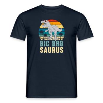 Big Bro Saurus - Big T-Rex Brother - Men's T-Shirt - navy - Front - AI Model Male 178 light (178cm)