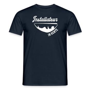 Installateur Rente Rentner Installateure Ruhestand - Männer T-Shirt - Navy - Vorne - AI Model Male 178 light (178cm)