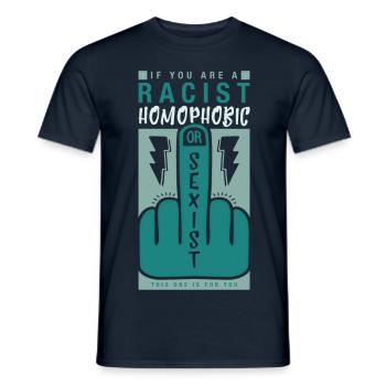 Fuck off! - Männer T-Shirt - Navy - Vorne - AI Model Male 178 light (178cm)