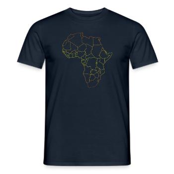 Afrika, Africa Kontinent - Männer T-Shirt - Navy - Vorne - AI Model Male 178 light (178cm)