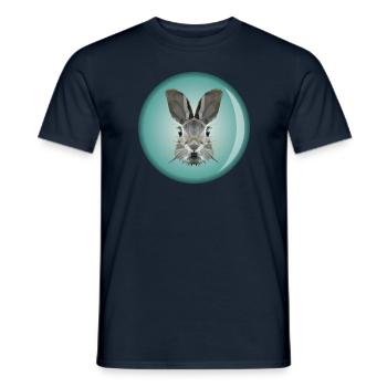Rabbit head - Men's T-Shirt - navy - Front - AI Model Male 178 light (178cm)