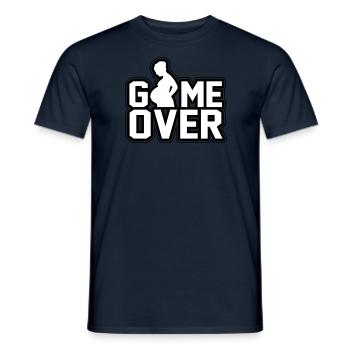 Schwanger- Game Over - Männer T-Shirt - Navy - Vorne - AI Model Male 178 light (178cm)