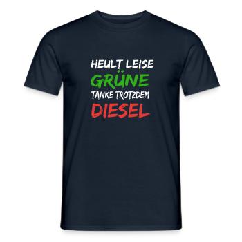 Anti Grünen Shirt FCK GRN Lustiges Geschenk - Männer T-Shirt - Navy - Vorne - AI Model Male 178 light (178cm)