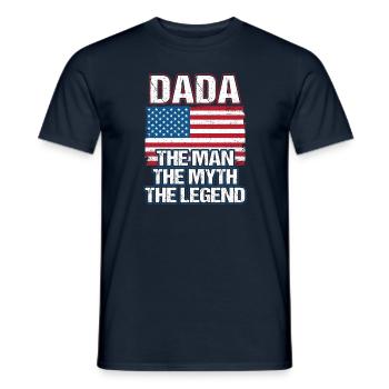 Dada - The Man The Myth The Legend Dad Grandpa - T-shirt homme - marine - Devant - AI Model Male 178 light (178cm)