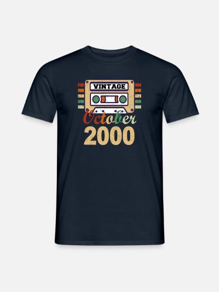 21st Birthday Gift October 2000 - Men's T-Shirt - navy