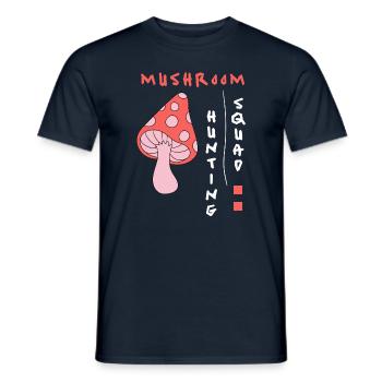 Mushroom Hunter Ironic Dicton Cultiver des - T-shirt homme - marine - Devant - AI Model Male 178 light (178cm)