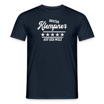 Bester Klempner Weltbester Sanitär Installateur - Männer T-Shirt - Navy - Vorne - AI Model Male 178 light (178cm)