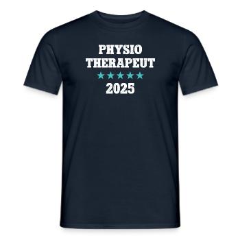 Physiotherapie Ausbildung Physio Therapeut 2025 - Männer T-Shirt - Navy - Vorne - AI Model Male 178 light (178cm)
