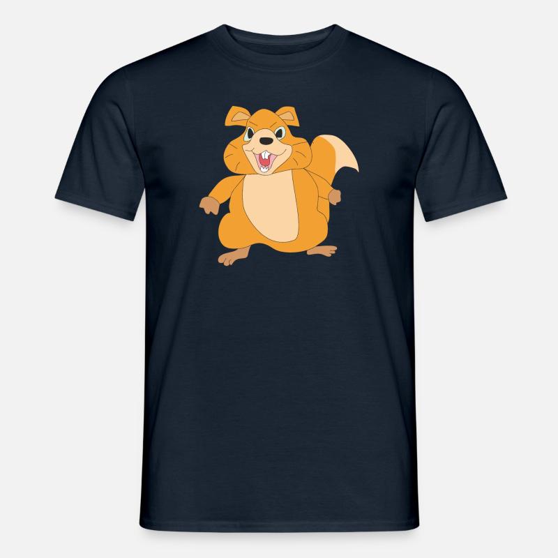 Lustiges kleines Eichhörnchen - Männer T-Shirt - Navy