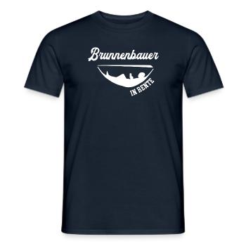 Brunnenbauer Rente Rentner Brunnenbau Ruhestand - Männer T-Shirt - Navy - Vorne - AI Model Male 178 light (178cm)
