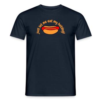 Laisse-moi manger mon hot-dog - T-shirt homme - marine - Devant - AI Model Male 178 light (178cm)