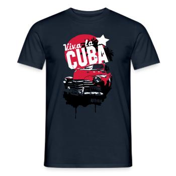 Viva la Cuba - Männer T-Shirt - Navy - Vorne - AI Model Male 178 light (178cm)