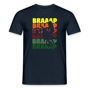 Motocross Dirt Bike Braaap - Men's T-Shirt - navy - Front - AI Model Male 178 light (178cm)