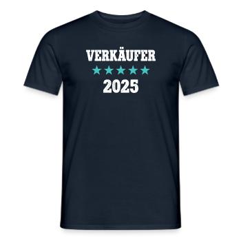 Verkäufer 2025 Ausbildung Prüfung Einzelhandel - Männer T-Shirt - Navy - Vorne - AI Model Male 178 light (178cm)