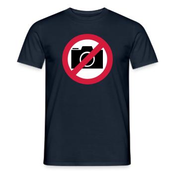 Fotografieren verboten! - Männer T-Shirt - Navy - Vorne - AI Model Male 178 light (178cm)