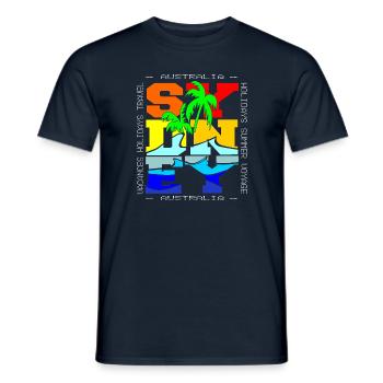 sydney australia - T-shirt homme - marine - Devant - AI Model Male 178 light (178cm)