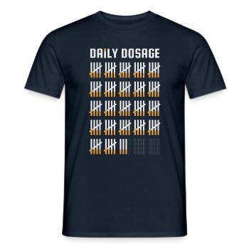 Strichliste Zigaretten: Tägliche Dosis - Männer T-Shirt - Navy - Vorne - AI Model Male 178 light (178cm)