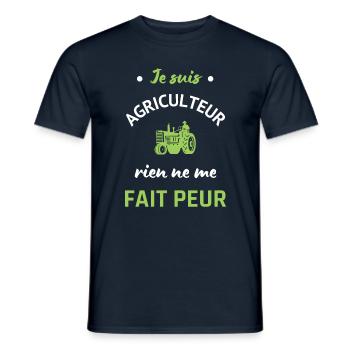 I'm a farmer humor tractor farming - Men's T-Shirt - navy - Front - AI Model Male 178 light (178cm)