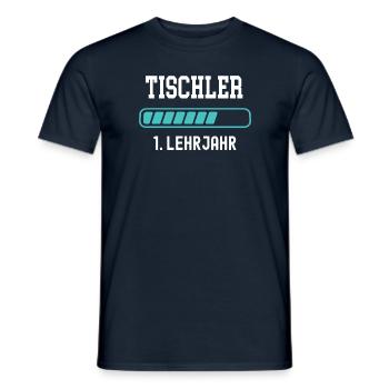 Tischler Ausbildung 1 Lehrjahr 1. Ausbildungsjahr - Männer T-Shirt - Navy - Vorne - AI Model Male 178 light (178cm)