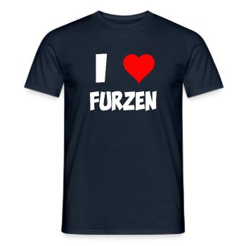 I love Furzen Lustiger Spruch - Männer T-Shirt - Navy - Vorne - AI Model Male 178 light (178cm)
