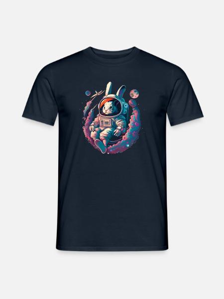 Kaninchen Astronaut Space Astronaut Osterhase - Männer T-Shirt - Navy