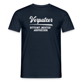 Verputzer Meister Verputzermeister Stukkateur Chef - Männer T-Shirt - Navy - Vorne - AI Model Male 178 light (178cm)