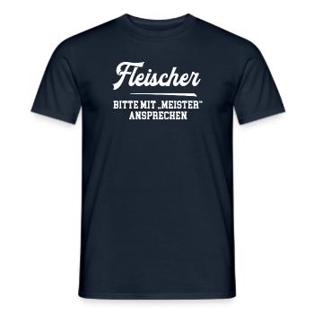 Fleischer Meister Fleischermeister Schlachter Chef - Männer T-Shirt - Navy - Vorne - AI Model Male 178 light (178cm)