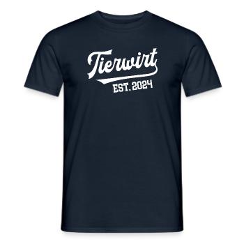 Tierwirt 2024 Ausbildung Prüfung Landwirt Azubi - Männer T-Shirt - Navy - Vorne - AI Model Male 178 light (178cm)