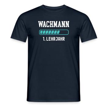 Wachmann Ausbildung 1 Lehrjahr 1. Ausbildungsjahr - Männer T-Shirt - Navy - Vorne - AI Model Male 178 light (178cm)