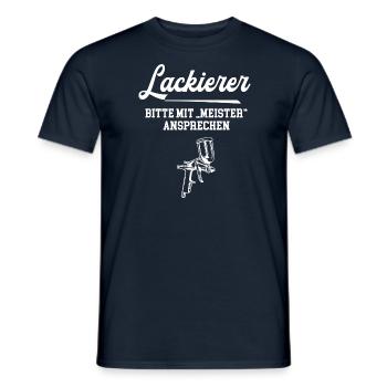 Lackierer Meister Meisterabschluß Lackiererei - Männer T-Shirt - Navy - Vorne - AI Model Male 178 light (178cm)