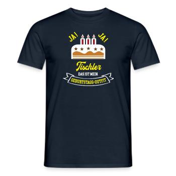 Tischler Geburtstag Geburtstagsoutfit Schreiner - Männer T-Shirt - Navy - Vorne - AI Model Male 178 light (178cm)