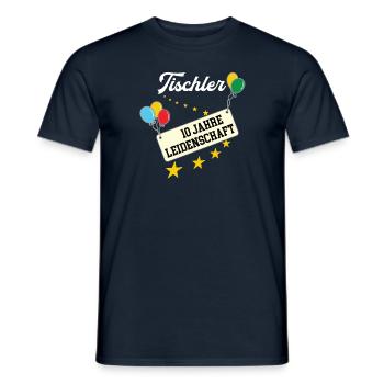 Tischler Jubiläum 10 Jahre Schreiner Jubi 10ten - Männer T-Shirt - Navy - Vorne - AI Model Male 178 light (178cm)