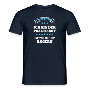 Praktikant Lustig Praktikum Beruf Der Neue Job - Männer T-Shirt - Navy - Vorne - AI Model Male 178 light (178cm)