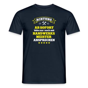 Handwerksmeister Meister Handwerk Meisterprüfung - Männer T-Shirt - Navy - Vorne - AI Model Male 178 light (178cm)