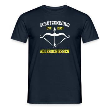 Schützenkönig 2024 Adlerschiessen Schützenfest - Männer T-Shirt - Navy - Vorne - AI Model Male 178 light (178cm)