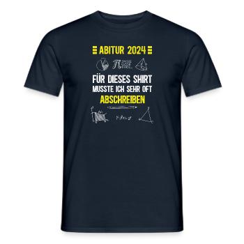Abitur 2024 Schulabschluss Gymnasium Matura Spruch - Männer T-Shirt - Navy - Vorne - AI Model Male 178 light (178cm)
