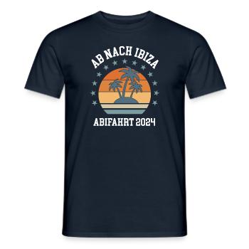 Ibiza Abifahrt 2024 Abitur Klassenreise Abi Reise - Männer T-Shirt - Navy - Vorne - AI Model Male 178 light (178cm)