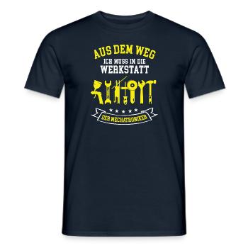 Werkstatt Mechatroniker Auto Mechaniker Schrauber - Männer T-Shirt - Navy - Vorne - AI Model Male 178 light (178cm)