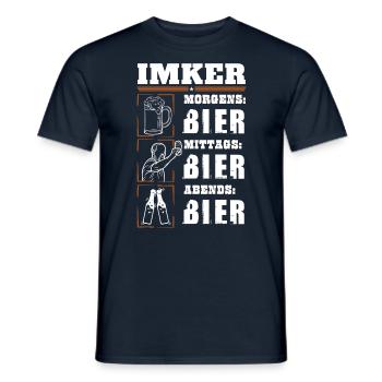 Mon quotidien d’apiculteur - T-shirt homme - marine - Devant - AI Model Male 178 light (178cm)