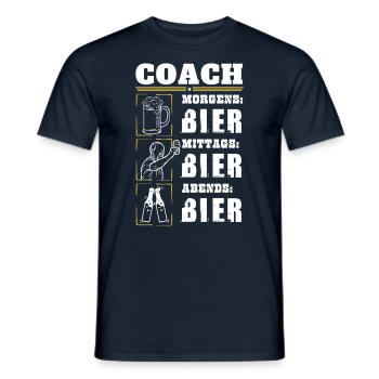 Mein Tagesablauf als Coach - Männer T-Shirt - Navy - Vorne - AI Model Male 178 light (178cm)