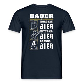 My daily routine as a farmer - Men's T-Shirt - navy - Front - AI Model Male 178 light (178cm)